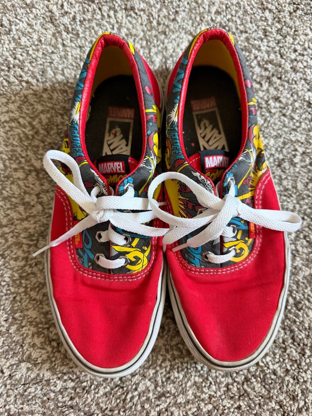 Vans Era x Marvel Comics Iron Man Red Sneakers 2013 Rare Men 6 Women 7.5